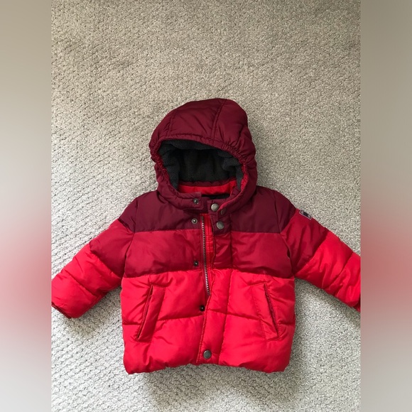GAP Jackets & Coats Baby Gap Boys Red And Burgundy Puffer Winter
